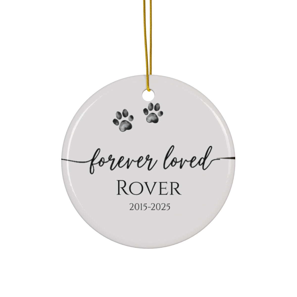 Personalized Pet Lovers Keepsake Ornament