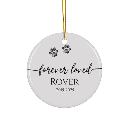 Personalized Pet Lovers Keepsake Ornament