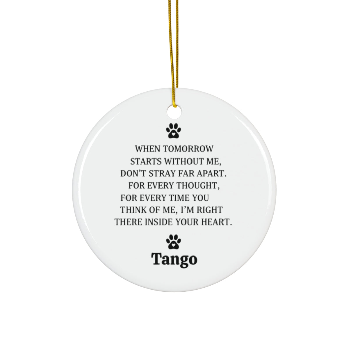 Pet Memorial Ornament for Dog Owners