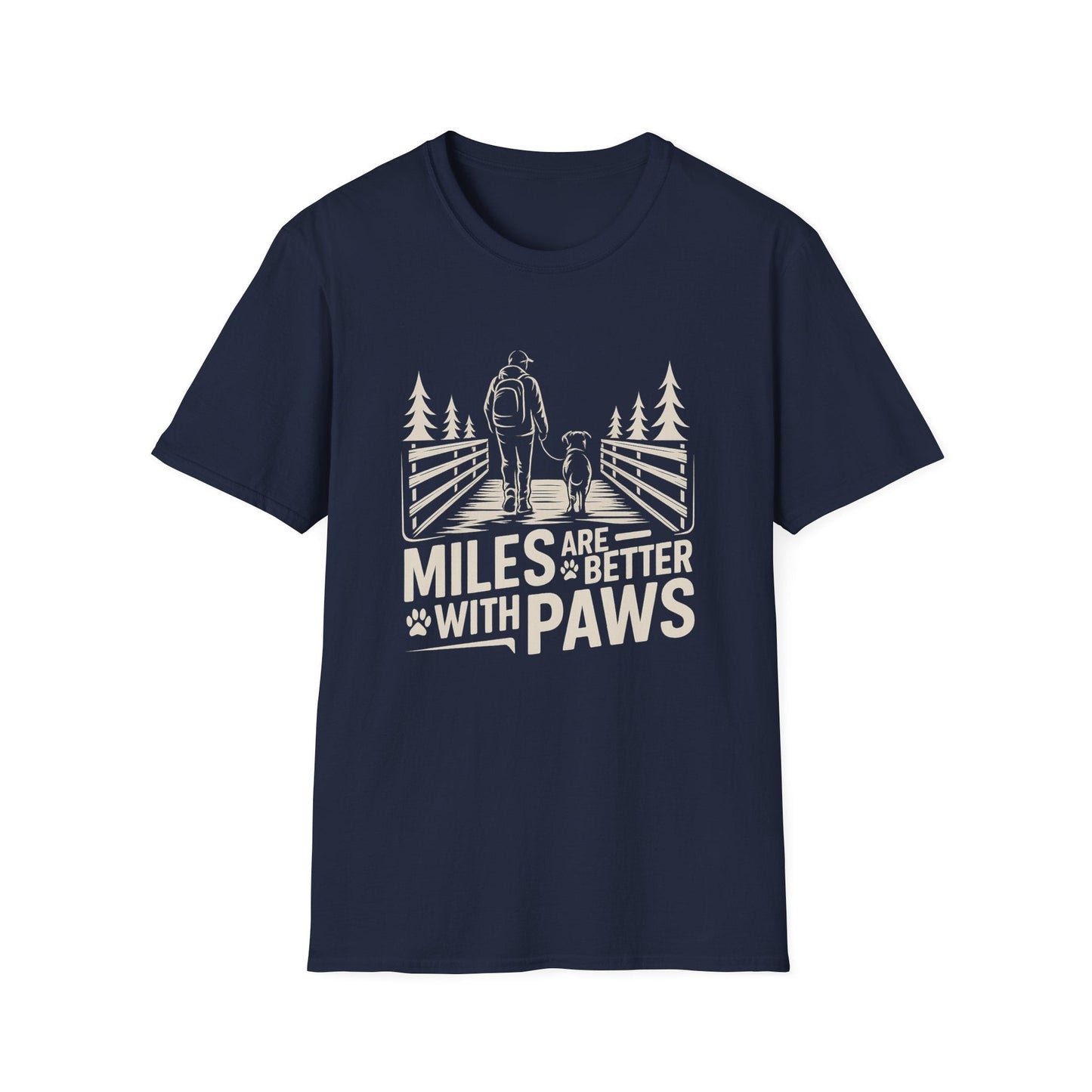 Outdoor Essential T-shirt – Miles Are Better With Paws Gift Designed For The Outdoors