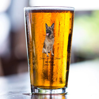 Pet Memorial Pint Glass – Personalized Tribute Gift