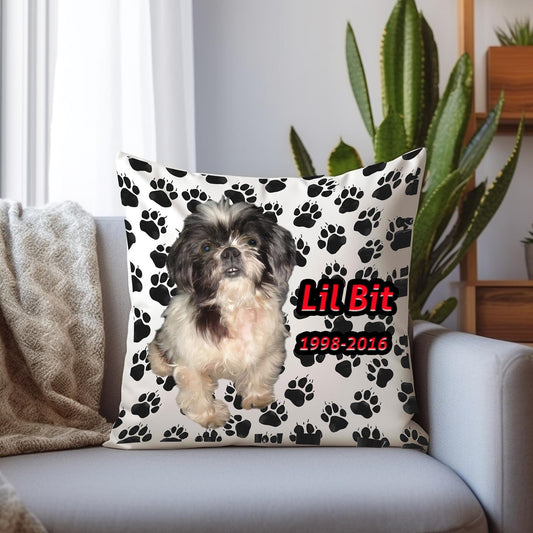 Pet Memorial Pillow, Custom Pet Sympathy Gift, Photo Pet Memory Cushion, Personalized Pet Loss Keepsake, Remembrance Pillow